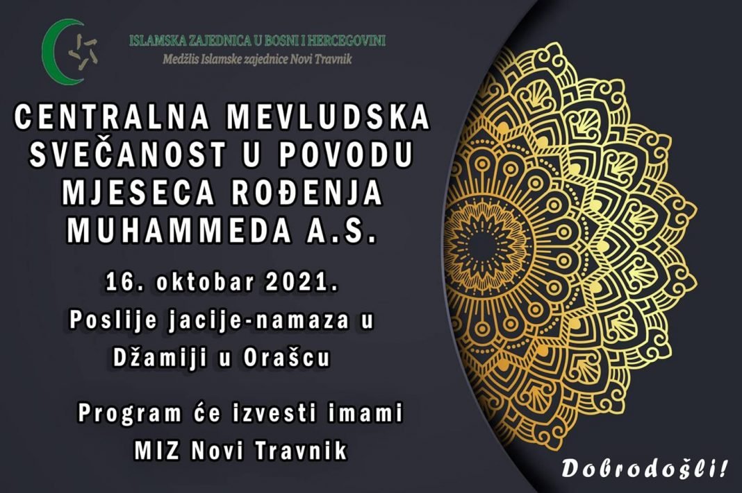 MIZ Novi Travnik: U subotu u Orašcu centralna mevludska svečanost