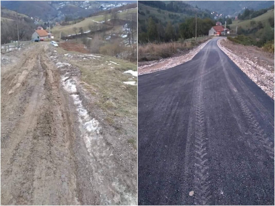 Novi Travnik, Trenica: Asfaltirana dionica puta u selu Rodići